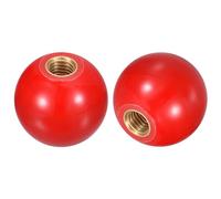 QUARKZMAN 4Pcs Boutons À Boule Filetés, Filetage Femelle M8 Bouton À Boule Thermodurcissable 25mm Dia Poignées De Fonctionnement Rondes Avec Insert De Machine, Rouge