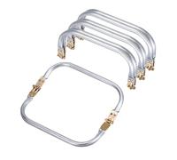 QUARKZMAN 4Pcs Cadre De Sac en Métal 7.1" Cadre De Serrure Rectangulaire | Cadre De Sac Accessoires De Remplacement pour DIY Poignée De Sac Fabrication, Fermoir À Crémone