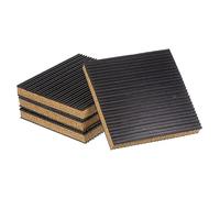 QUARKZMAN 4pcs Caoutchouc Anti Vibration Coussins 6" x 6" x 7/8" Isolation Vibration Absorbant Coussin Amortissement Tapis Antidérapant Bruit avec Liège Centre pour Air Compresseur