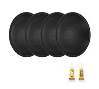 QUARKZMAN 4Pcs Capuchon Anti-Poussière pour Haut-Parleur 45mm/1.77" Diamètre Extérieur Dôme en Papier Capuchons de Couverture pour Bobine de Subwoofer avec Colle de Réparation