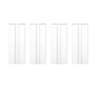 QUARKZMAN 4Pcs Charnières Flexibles En Acrylique, 100x39mm Charnière Invisible Vivante, 360° Transparent Continue Piano Flex Charnière Basse Pour Meubles DIY, Présentoir, Armoires