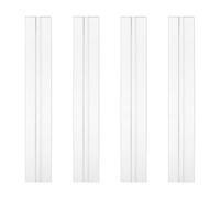QUARKZMAN 4Pcs Charnières Flexibles En Acrylique, 200x39mm Charnière Vivante Invisible, 360° Transparent Continue Piano Profil Bas Flex Charnière Pour Meubles DIY, Support D'Exposition,