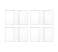 QUARKZMAN 4Pcs Charnières Flexibles En Acrylique, 25x39mm Charnière Invisible Vivante, 360° Transparent Continue Piano Charnière Flex Plate Pour Meubles DIY, Support D'exposition, Armoires