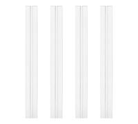 QUARKZMAN 4Pcs Charnières Flexibles En Acrylique, 300x39mm Charnière Invisible, 360° Transparente Continue Piano À Profil Bas Flex Pour Meubles DIY, Présentoir, Armoires