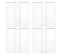 QUARKZMAN 4Pcs Charnières Flexibles En Acrylique, 45x39mm Charnière Invisible, 360° Transparent Continue Piano Flex À Profil Bas Pour Meubles DIY, Support D'Affichage, Armoires