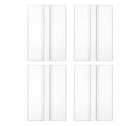 QUARKZMAN 4Pcs Charnières Flexibles En Acrylique, 60x39mm Charnière Invisible, 360° Transparente Continue Piano À Profil Bas Flex Pour Meubles DIY, Présentoir, Armoires