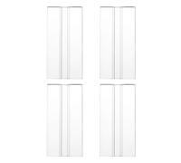 QUARKZMAN 4Pcs Charnières Flexibles En Acrylique, 80x39mm Charnière Vivante Invisible, 360° Transparent Continue Piano À Profil Bas Flex Hinge Pour Meubles DIY, Présentoir, Armoires