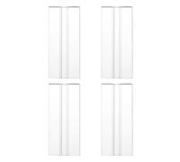 QUARKZMAN 4Pcs Charnières Flexibles En Acrylique, 90x39mm Charnière Invisible, 360° Transparente Continue Piano Profil Bas Flex Pour Meubles DIY, Présentoir, Armoires