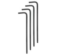 QUARKZMAN 4Pcs Clé Hexagonale à Extrémité Sphérique 1/8" en Forme de L, Clés Hexagonales SAE à Bras Long, Outil de Réparation en Acier au Chrome Vanadium pour Réparations à Domicile, Noir