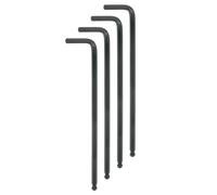 QUARKZMAN 4Pcs Clé Hexagonale à Rotule de 5 mm, en Forme de L, Bras Extra Long, Clés Métriques Hexagonales, Outil de Réparation en Acier au Chrome Vanadium pour Réparation à Domicile, Noir