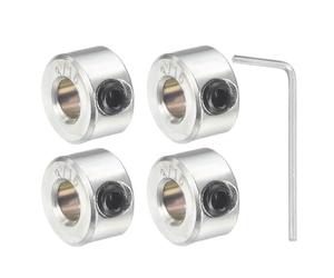 QUARKZMAN 4Pcs Collier D'arbre 3/16" Alésage, Collier D'arbre À Vis 7/16" OD 1/4" Large Acier Carbone Zingué Avec Clé Hexagonale À Tête Plate 5/64" Pour Automotive Industrial Wheelbarrow,