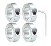 QUARKZMAN 4Pcs Colliers D'Arbre 1-7/16" Alésage, Collier D'Arbre À Vis 2-1/4" OD 3/4" Large Acier Carbone Zingué Avec Clé Hexagonale À Tête Plate 3/16" Pour Automobile Industriel Brouette,