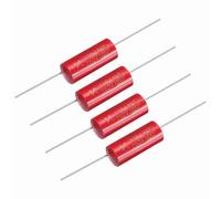 QUARKZMAN 4Pcs Condensateur De Division De Fréquence 1uf, 250V Axial Condensateur Audio Pour Crossover MKP Film Capacitor, Rouge