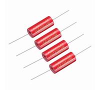 QUARKZMAN 4Pcs Condensateur De Division De Fréquence 2.7uf 250V Axial Pour Haut-Parleur Audio MKP À Film Rouge