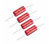 QUARKZMAN 4Pcs Condensateur De Division De Fréquence 3.3uf, 250V Axial Audio Haut-Parleur Crossover Condensateur MKP Film, Rouge