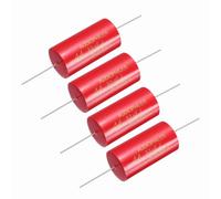 QUARKZMAN 4Pcs Condensateur De Division De Fréquence 33uf 250V Axial Pour Haut-Parleur Audio Crossover MKP Film Capacitor Rouge