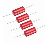 QUARKZMAN 4Pcs Condensateur De Division De Fréquence 8.2uf, 250V Axial Audio Haut-Parleur Crossover MKP Film Capacitor, Rouge