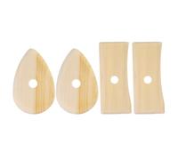 QUARKZMAN 4pcs Côtes en Céramique 10.3cm x 6.6cm 12.3cm x 5.2cm Outils en Bois pour Sculpture De Poterie pour Finition Façonnage Et Lissage Élimination des Traces De Doigts