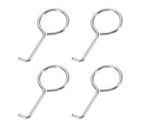 QUARKZMAN 4Pcs Crochets de Levage de Vidange 63 x 30mm Argent | Crochet de Tirage de Grille de Vidange en Acier Inoxydable, pour Le Nettoyage Quotidien de La Couverture de Vidange