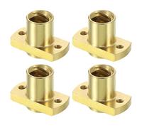 QUARKZMAN 4Pcs Écrou en Laiton pour Vis Trapézoïdale TR8x8 | Diamètre de la Vis Trapézoïdale 10mm Pas 2mm Pas 8mm 4 Départs pour A 3 Cr-10 Cr-10S Axe Z CNC Pièces d'Imprimante 3D