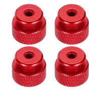 QUARKZMAN 4Pcs Écrou Moleté M3 12mm OD 10mm Hauteur Écrou à Main en Alliage d'Aluminium Anodisé 6061, Vis de Châssis Métallique pour Machines, Assemblage DIY, Électronique, Rouge Bordeaux