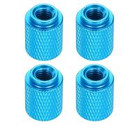 QUARKZMAN 4Pcs Écrou Moleté M6 12mm OD 16mm Hauteur Écrou à Main en Alliage d'Aluminium Anodisé 6061, Vis de Châssis Métallique pour Machines, Assemblage DIY, Électronique, Bleu Ciel