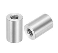 QUARKZMAN 4Pcs Écrous de Raccordement Ronds M10, Écrou de Couplage en Acier Inoxydable 304, Longueur de Manchon de 30 mm/1,18", pour Support, M10x30x20mm