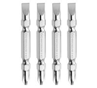 QUARKZMAN 4Pcs Embout de Tournevis à Double Extrémité Magnétique 6mm PH2/SL6 2.56"/65mm 1/4" Tige Hexagonale CR-V Embout de Tournevis Plat Cruciforme Phillips pour Perceuse à Percussion