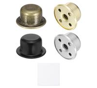 QUARKZMAN 4Pcs Embouts De Lampe De 0.5" De Hauteur, 1/4-27 Filet Embout De Lampe Bouton Decoration Ecrous A Vis Avec Chiffon De Nettoyage Pour Abat-Jour Support De Luminaire Decor,