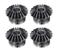 QUARKZMAN 4pcs Engrenage Conique 2 Module 1:1 Réduction Taux 20t 12mm Trou Dia Engrenage Conique Pignon Engrenage Laiton, 90 Degrés Direction Engrenage avec Rainure Clavette