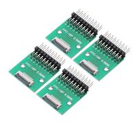 QUARKZMAN 4Pcs FFC FPC Carte de Connecteur 18 Broches 0.5mm Prise vers 2.54mm Adaptateur de Bande d'Embase à Broche à Angle Droit à Double Rangée, Carte de Conversion PCB pour Tv Dvd