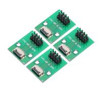 QUARKZMAN 4Pcs FFC FPC Carte de Connecteur 8 Broches 0.5mm Prise vers 2.54mm Adaptateur de Bande d'Embase à Broches Mâles à Double Rangée, Carte de Conversion PCB pour Téléviseurs LCD