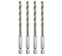 QUARKZMAN 4Pcs Foret Hélicoïdal en Acier Rapide au Cobalt M35 4.5mm Dia 1/4" Tige Hexagonale