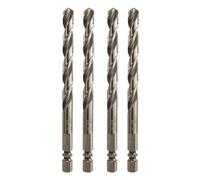QUARKZMAN 4Pcs Foret Hélicoïdal en Acier Rapide au Cobalt M35 7mm Dia 1/4" Tige Hexagonale