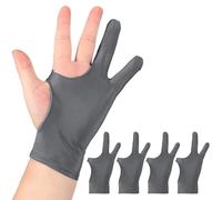 QUARKZMAN 4pcs Gant De Dessin D'Créateur Gant De Peinture Taille L Gris | Graphique Respirant Avec Deux Doigts Pour Droite Gauche Graphic Digital Tablet Paper Sketching