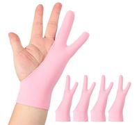 QUARKZMAN 4pcs Gant De Dessin pour Créateur avec Deux Doigts Taille M Rose