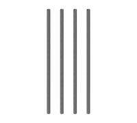 QUARKZMAN 4Pcs Goujons Cylindriques 3 mm x 90mm, Tiges De Support Pour Etagere En Acier Inoxydable 304 Avec Extremites Chanfreinees, Elements De Fixation Metalliques Pour Etagere, Noir