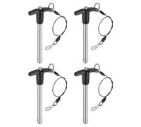QUARKZMAN 4Pcs Goupilles de Verrouillage de Poignée en T, 10mm x 80mm Longueur d'Utilisation Acier Inoxydable Bouton-Poussoir à Libération Rapide