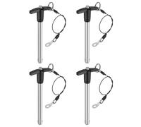 QUARKZMAN 4Pcs Goupilles de Verrouillage de Poignée en T, 10mm x 90mm Longueur d'Utilisation Acier Inoxydable Bouton-Poussoir à Libération Rapide