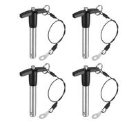 QUARKZMAN 4Pcs Goupilles de Verrouillage de Poignée en T, 12mm x 50mm Longueur d'Utilisation Acier Inoxydable Bouton-Poussoir à Libération Rapide