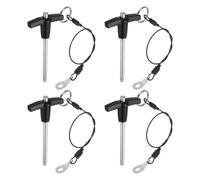 QUARKZMAN 4Pcs Goupilles de Verrouillage de Poignée en T, 5mm x 50mm Longueur d'Utilisation Acier Inoxydable Bouton-Poussoir à Libération Rapide
