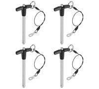 QUARKZMAN 4Pcs Goupilles de Verrouillage de Poignée en T, 8mm x 70mm Longueur d'Utilisation Acier Inoxydable Bouton-Poussoir à Libération Rapide