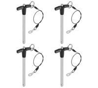QUARKZMAN 4Pcs Goupilles de Verrouillage de Poignée en T, 8mm x 80mm Longueur d'Utilisation Acier Inoxydable Bouton-Poussoir à Libération Rapide