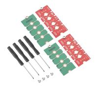 QUARKZMAN 4Pcs M2+ M.2 NGFF/NVME Length Extend Adapter 2230, 2242, 2260, 2280 Multipurpose SSD Extension Bracket Card Plate PCB Board for PC Computer Case Red Green