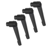 QUARKZMAN 4Pcs M6 Poignée de Serrage à Levier Filetée Femelle Bouton-Poussoir à Cliquet à Libération Rapide Rotatif pour Machines de Tournage, Noir