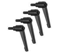 QUARKZMAN 4Pcs M6 x 12mm Poignée de Serrage à Levier Mâle à Bouton-Poussoir à Verrouillage Rapide à Cliquet pour Machines-Outils, Noir