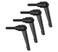 QUARKZMAN 4Pcs M6 x 25mm Poignée de Serrage à Levier Mâle à Bouton-Poussoir à Verrouillage Rapide à Cliquet pour Machines-Outils, Noir