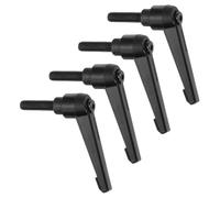 QUARKZMAN 4Pcs M8 x 25mm Poignée de Serrage à Levier Mâle à Bouton-Poussoir à Verrouillage Rapide à Cliquet pour Machines-Outils, Noir