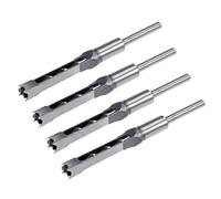 QUARKZMAN 4pcs Mèche À Trou Carré 1/2"(12.7mm) Acier Haut Carbone Auger Creux Mortaiseur Pour Menuiserie Charpente Machine À Mortaise Tenon