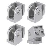 QUARKZMAN 4pcs Moulé-sous-pression Aluminium Pivot Joint Réglable 180° Flexible Pivot Joint Connecteur pour 3030 Série Aluminium Extrusion Profil, Ouverture 8mm, Argent Ton